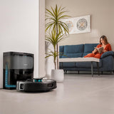 Cecotec Robot Aspirador Base Autovaciado Conga 9590 Spin Revolution Ultra Power Home. Navegación Láser, 10000Pa, App, Autonomía 240min, Mopas Giratorias. Cepillo de Silicona Mascotas