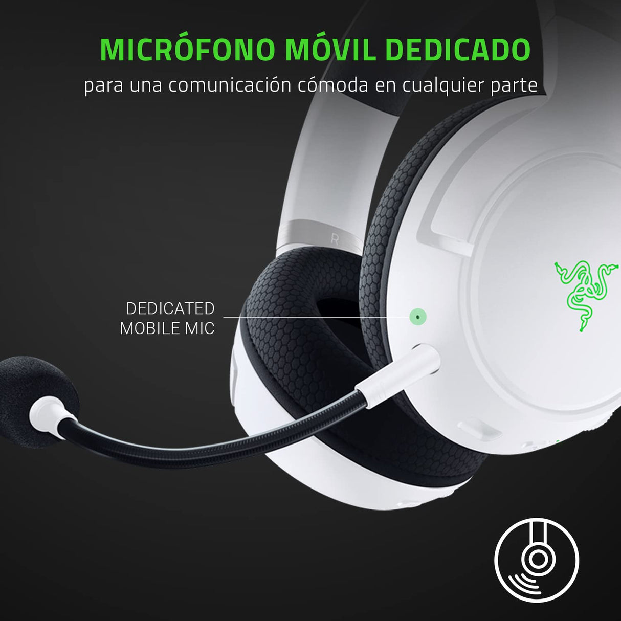 Razer Kaira Pro - Auriculares inalámbricos para juegos para Xbox Series X, S + Xbox One + PC y Smartphone (auriculares inalámbricos, Bluetooth, altavoces de 50 mm, micrófono supercardioide) Blanco