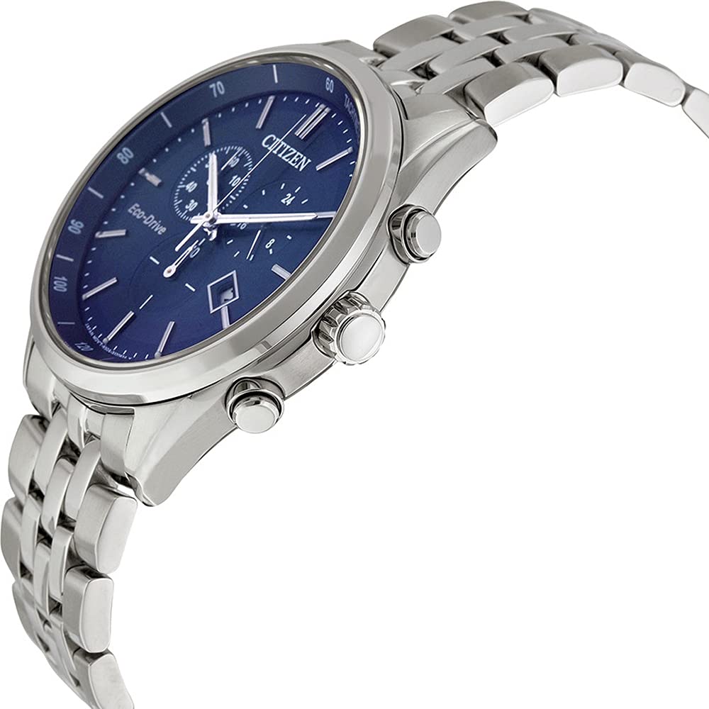 Citizen Reloj Cronógrafo para Hombres de Eco-Drive con Correa en Acero Inoxidable AT2141-52L
