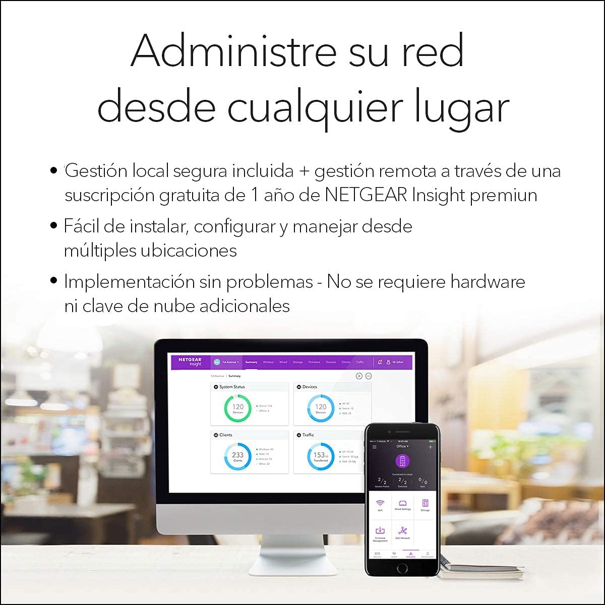 NETGEAR Extensor WiFi 6 para Exteriores WAX610Y | Punto de Acceso inalámbrico | AX1800 |hasta 250 Dispositivos |1x Ethernet 2.5G, Resistente a la Intemperie IP55, Gestión remota Insight