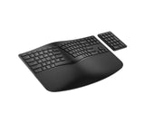 HP 960 Teclado Inalámbrico Ergonómico (Reposamanos, Sincronización Rápida, Detección Automática Sistema Operativo, Inclinación Negativa, QWERTY Español) Negro