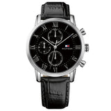 Tommy Hilfiger Reloj Analógico de Cuarzo multifunción para Hombre con Correa en Piel Negro - 1791401