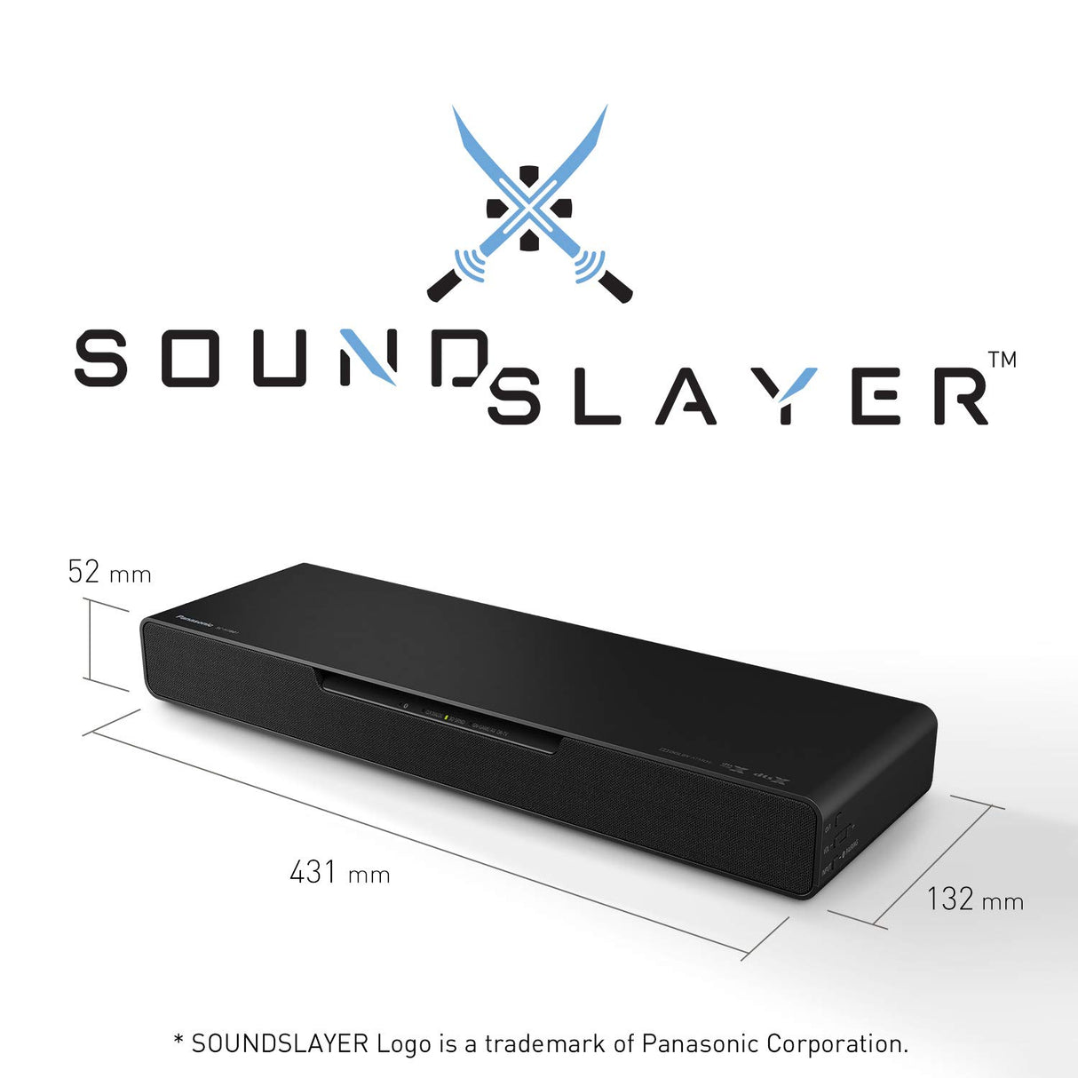 Panasonic SC-HTB01EG - Altavoz para PC Gaming 2.1 All-In-One con Subwoofer Integrado (USB, Audio Alta Resolución, 80 W, 3D Sound, Dolby Atmos, DTS:X, Bluetooth, Transmisión 4K, HDMI) Negro