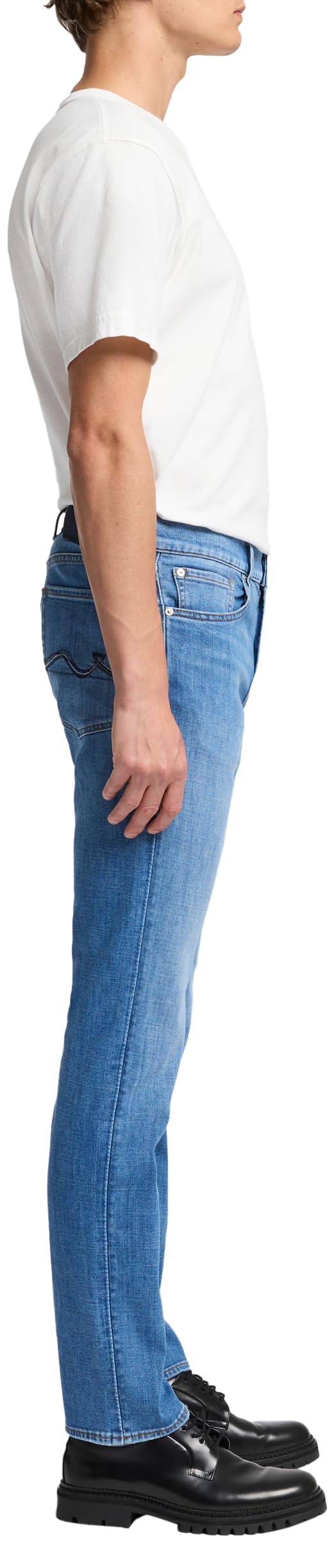 7 For All Mankind Slimmy Jazz Age Jeans, Mediados Azul, 32W Hombres