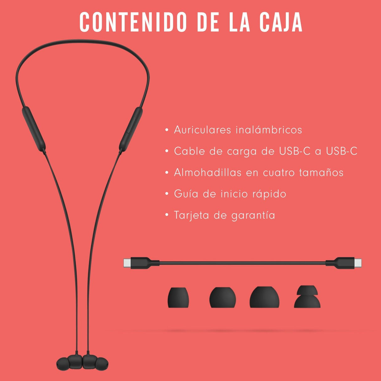 Beats Auriculares inalámbricos Flex – Chip Apple W1, Auriculares magnéticos, Bluetooth de Clase 1, 12 Horas de Sonido ininterrumpido - Negro