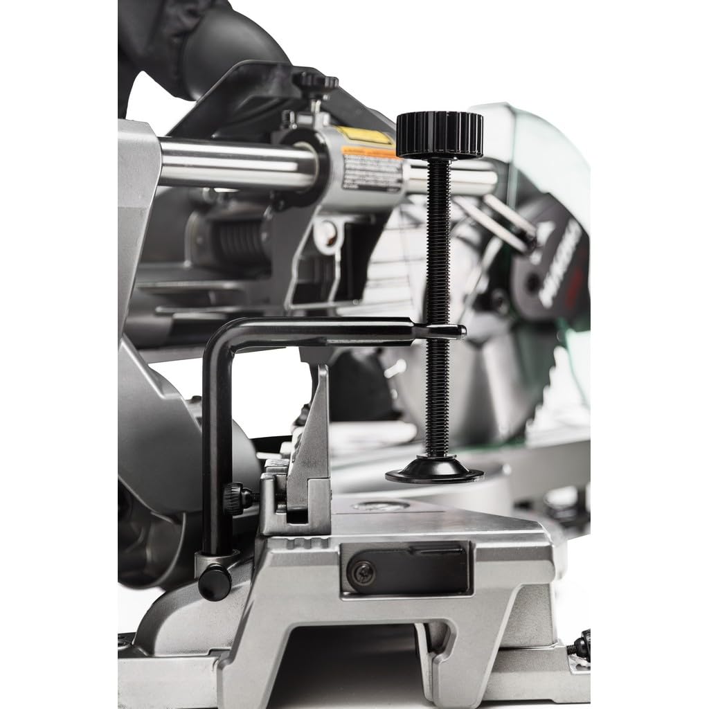 HiKOKI Sierra de Inglete y Corte - 1100 W, Ø216 mm - Guía Láser, Freno Eléctrico, Mesa Extensible, Bloqueo de Eje, Cortes Precisos, Compacta y Robusta - Cambio sin Herramientas