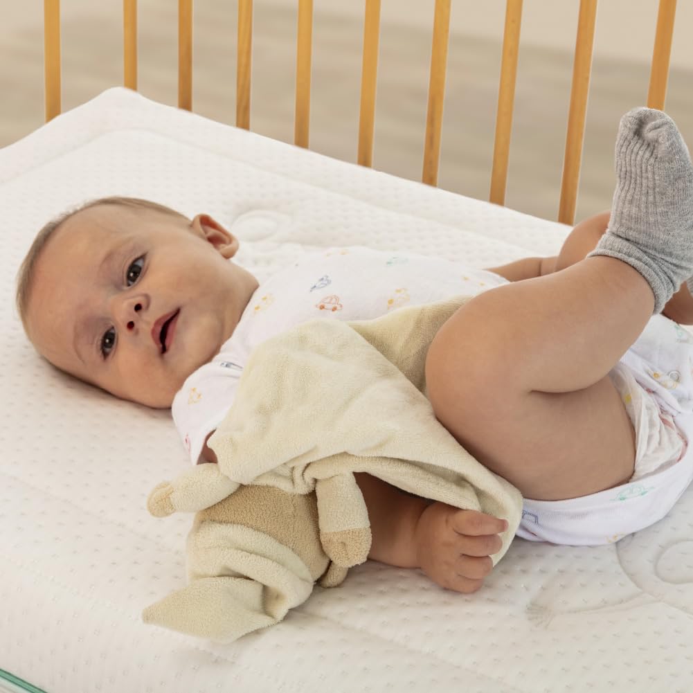 Nalui - Colchón Cuna Desenfundable 70x140cm Baby One con Núcleo Adapt Foam Suave, Transpirable y Acolchado Termorregulador. Hipoalergénico | Certificado Oeko-Tex® | Altura ± 12cm | Hecho en España