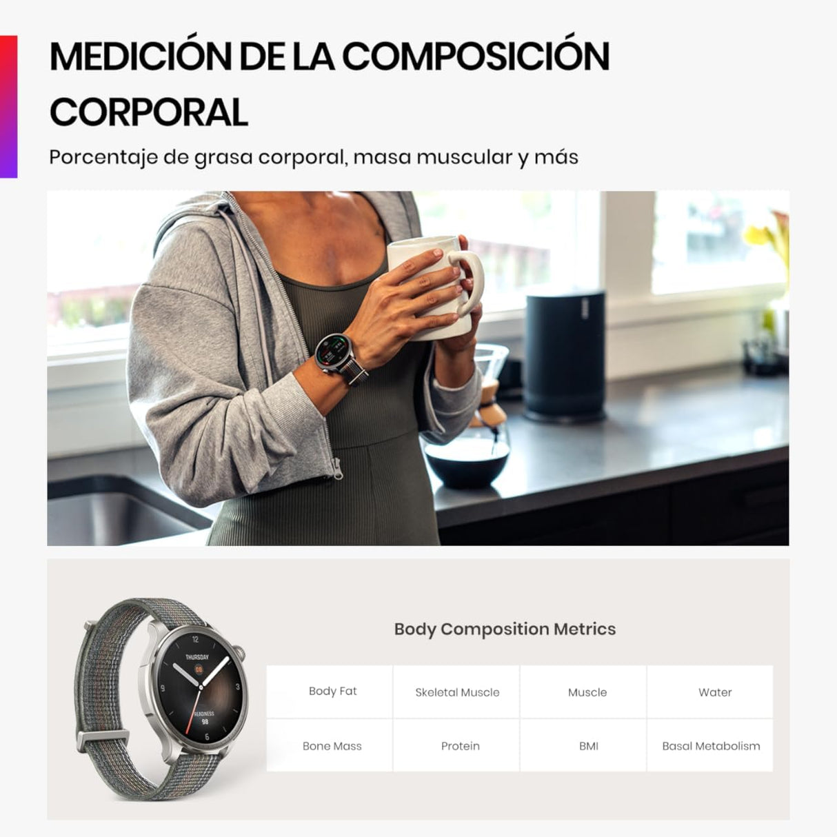 Amazfit Balance Reloj Inteligente 46 mm, Pago Sin Contacto NFC, AI Entrenador Físico, Batería de 14 Días, Monitoreo del Sueño y la Salud, GPS, 150 Modos Deportivos, Smartwatch para Android y iPhone
