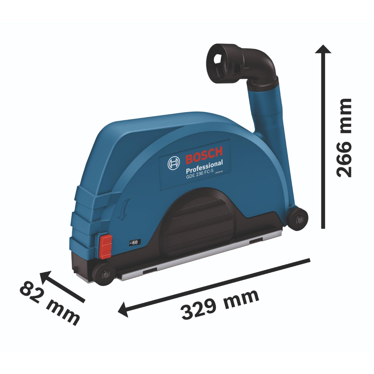 Bosch Professional Caperuza de aspiración, para discos de corte de amoladora 230 mm, montaje con tornillos, Azul Y Negro, Ø 230 mm
