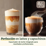 CUISINART Máquina de Café Automática;4 cafés con un toque: Espresso, Americano, Cold Brew;Espumador integrado;Grano a taza;Base ajustable;Botón de Favoritos, Gris