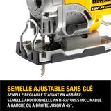DEWALT DCS331N-XJ - Sierra de Calar XR 18V, Velocidad Variable 0-3000 cpm, Corte en Madera 135 mm, Metal 10 mm, Acción Pendular, Cambio Rápido de Hoja, Base Ajustable, Sin Batería ni Cargador