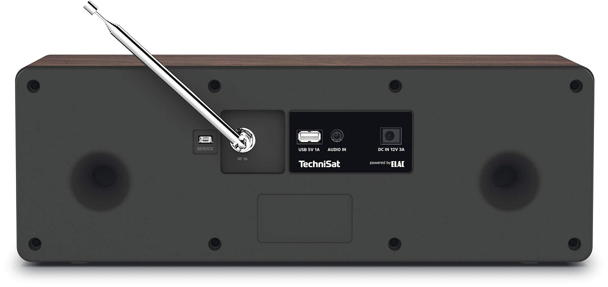 TechniSat DIGITRADIO 3 - Sistema Compacto de Radio Estéreo Dab (Dab+, FM, Reproductor de CD, Bluetooth, USB, Conexión para Auriculares, Entrada AUX, Radio Reloj Despertador, Pantalla OLED) Nogal