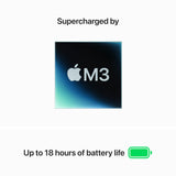 Apple 2024 MacBook Air (de 13 polegadas, Processador M3 da Apple com CPU 8‑Core e GPU 8‑Core, 8GB Memória unificada, 256 GB) - Meia-noite