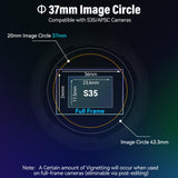 SIRUI Lente anamórfica T1.8 1.33X de 20 mm, lente de enfoque automático S35 para cámaras de montaje L, DC-S5/S5M2, DC-S1/S1H/S1R, DC-S9, SL1, CL, FP, FPL (destello azul)