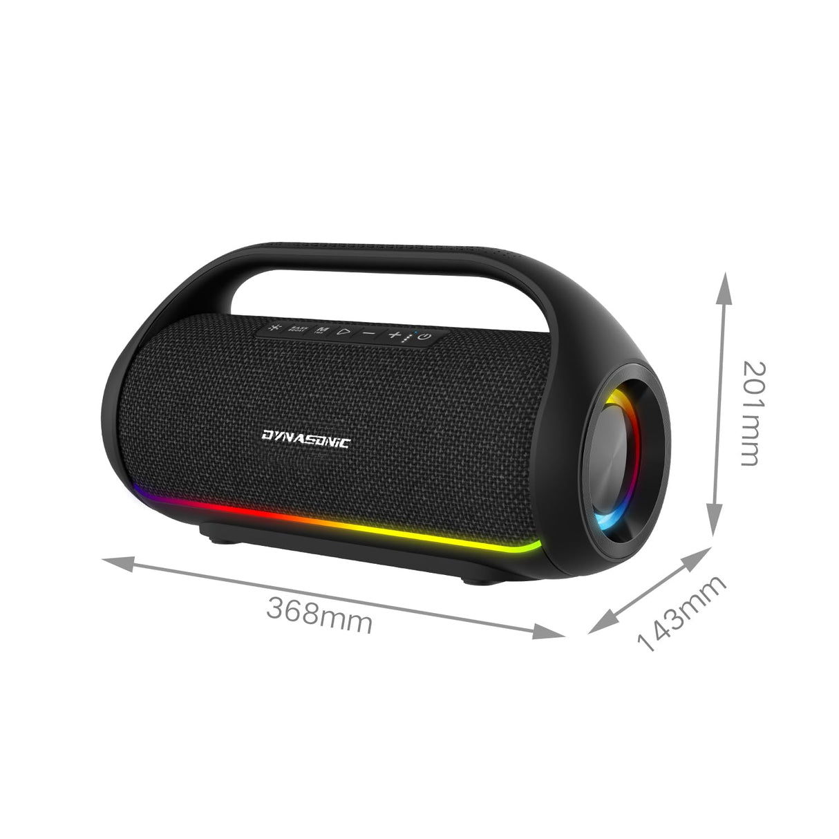 DYNASONIC S90 - Altavoz Bluetooth portatil IPX5 Waterproof. Altavoz Exterior inalambrico. Wireless Stereo. Reproductor de Sonido Potente. Micro-SD, USB.