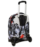 Seven Trolley New Tech, 2 Ruedas, Spray me, Negro, 3 en 1, Triple Uso, Mochila con Carro desenganchable, Mochila Escolar de Viaje, niño niño., Negro, Talla única, Escolar