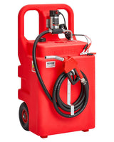 VEVOR Tanque de Combustible Portátil 121 L con Bomba de Transferencia de Combustible Eléctrica de 10 GPM, Manguera de 3,96 m, Boquilla Autosellante, Contenedor de Combustible para Diésel, Rojo