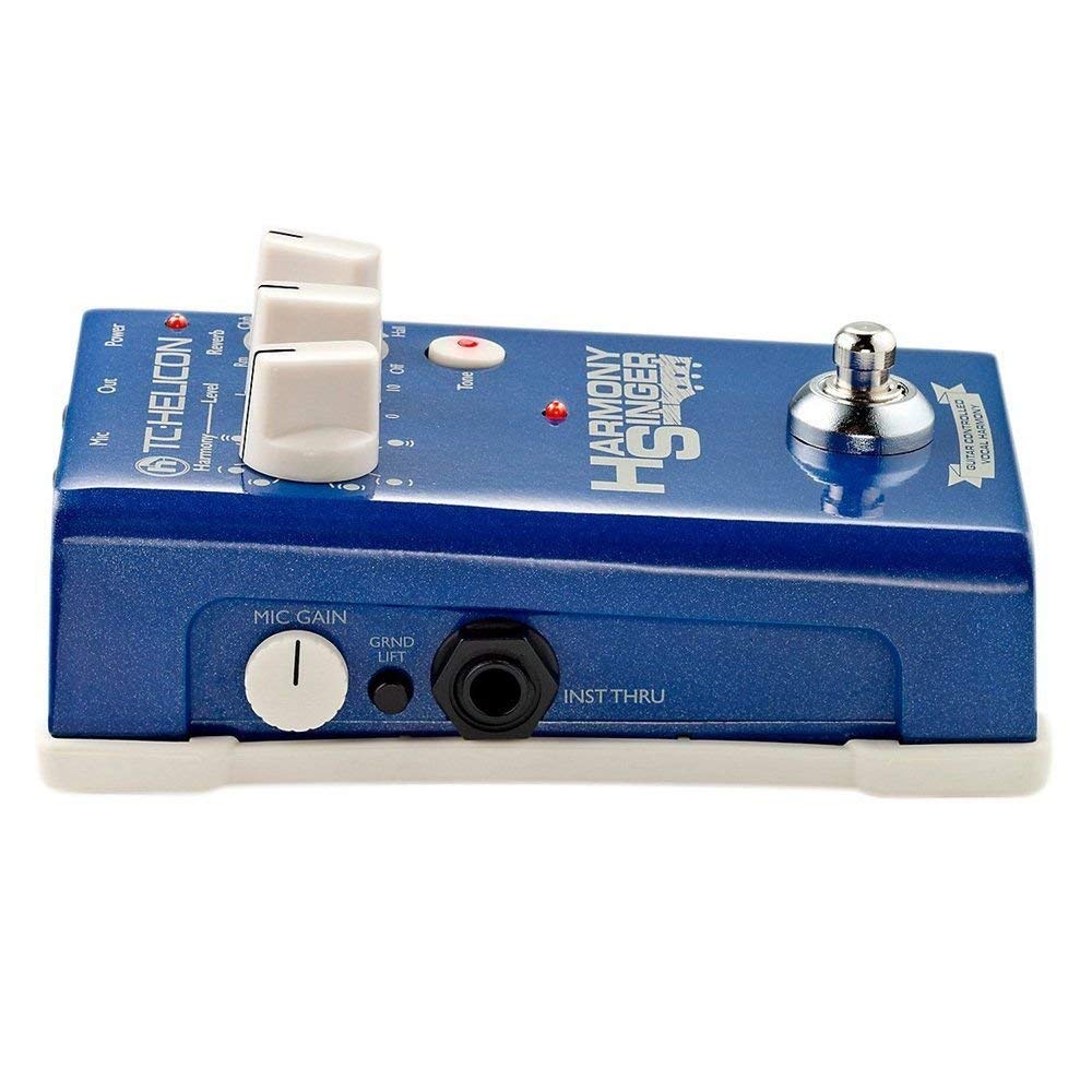 TC Helicon HARMONY SINGER 2 Stompbox de efectos vocales alimentado por batería con armonía, reverberación y tono controlados por guitarra