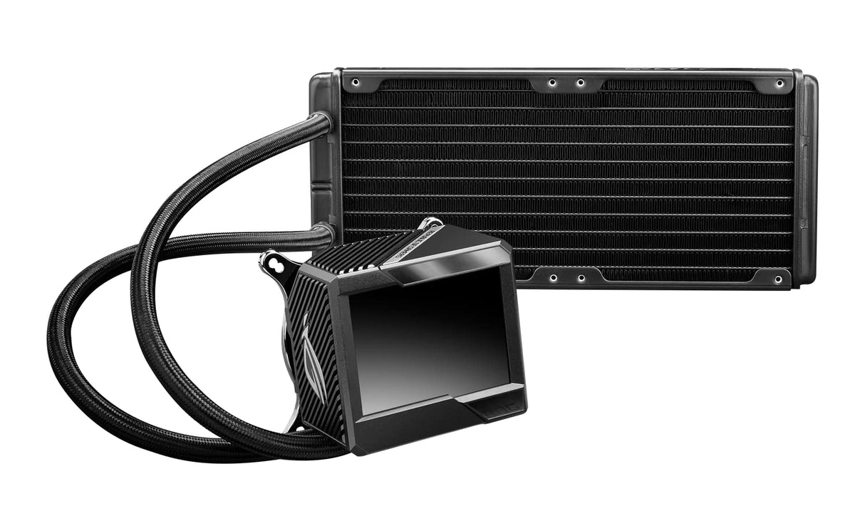ASUS ROG Ryujin II 240 - Sistema de refrigeración líquida, pantalla LCD de 3.5", compatibilidad Intel LGA 1150/1151/1155/1156/1200/2066 y AMD AM4/TR4 y 2 ventiladores de radiador Noctua Inustrial PPC