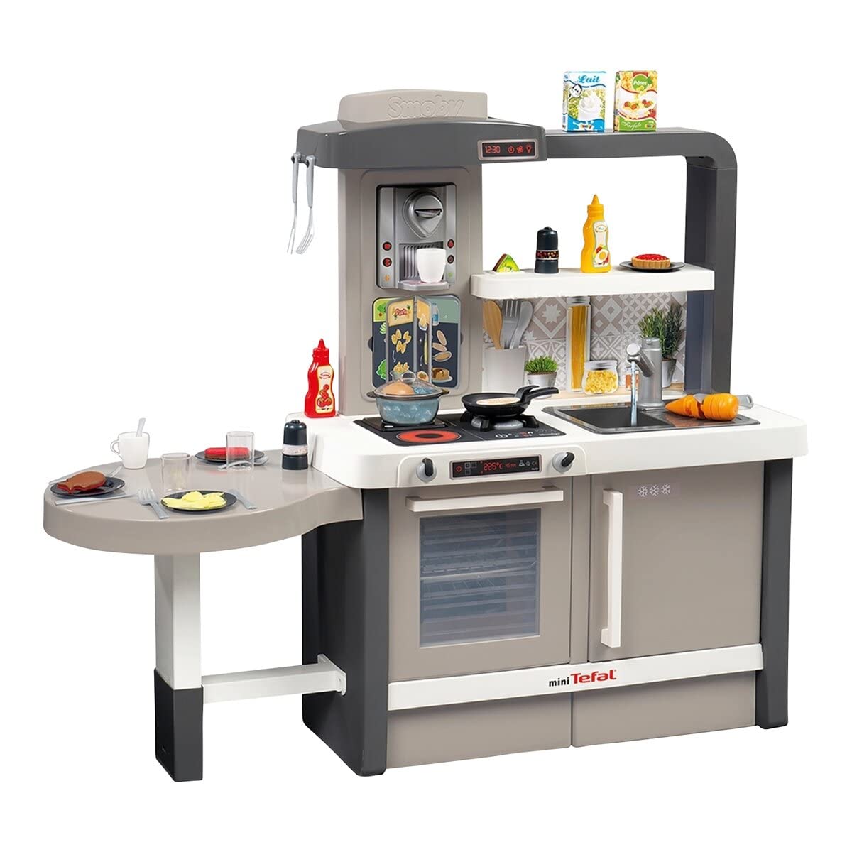 Smoby- Cocina Tefal de Juguete Evolutiva, Regulable en Altura, 40 Accesorios, con Funciones de Cocina y Mostrador Auxiliar, Adecuado a Partir de 3 años (7600312305), Multicolor, M, 312305