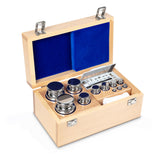 Núcleo – 323 – 07 – F1 Juego de peso, 1 MG – 2 kg Acero Inoxidable, en estuche de madera – 323 – 07