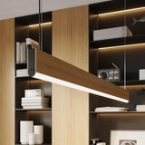 SOLLUX lighting - Colgante - LYKKE Lámpara Colgante - Iluminación decorativa - Lámpara LED - Bajo Consumo Energético - LED, 4000K, 36W, 3197lm, CRI93, ~230V, 50Hz, IP20 - Roble -150x3,5x150cm