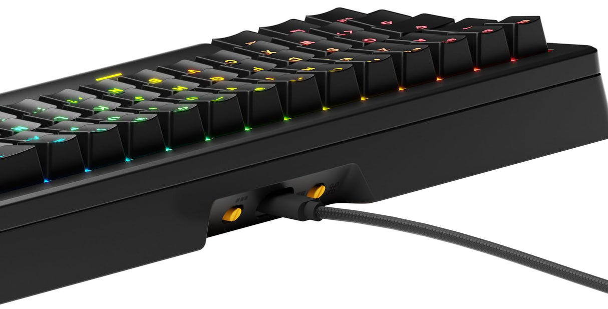 Glorious Gaming GMMK 3 Teclado Gaming Personalizable mecánico, Compacto 65%, Juntas modulares, Teclas PBT Doble inyección, Placa de Aluminio, switches Hot Swap 3/5 Pines, AZERTY francés - Negro
