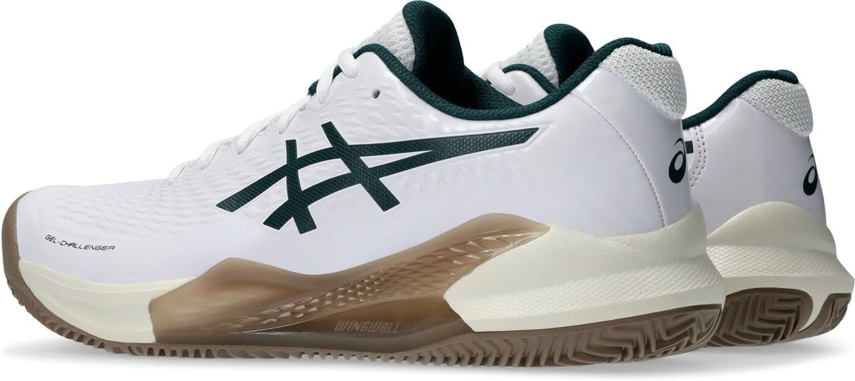 ASICS Gel-Challenger 14 Clay, Sneaker Hombre, Blanco/Verde SAJÓN, 40 EU