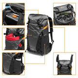 Lowepro PhotoSport BP 24L AW III, Mochila Tactica para Cámara Sin Espejo, Acceso Lateral, Inserto Extraíble, Sistema de Correa para Accesorio, Compatible con Sony α7, Gris