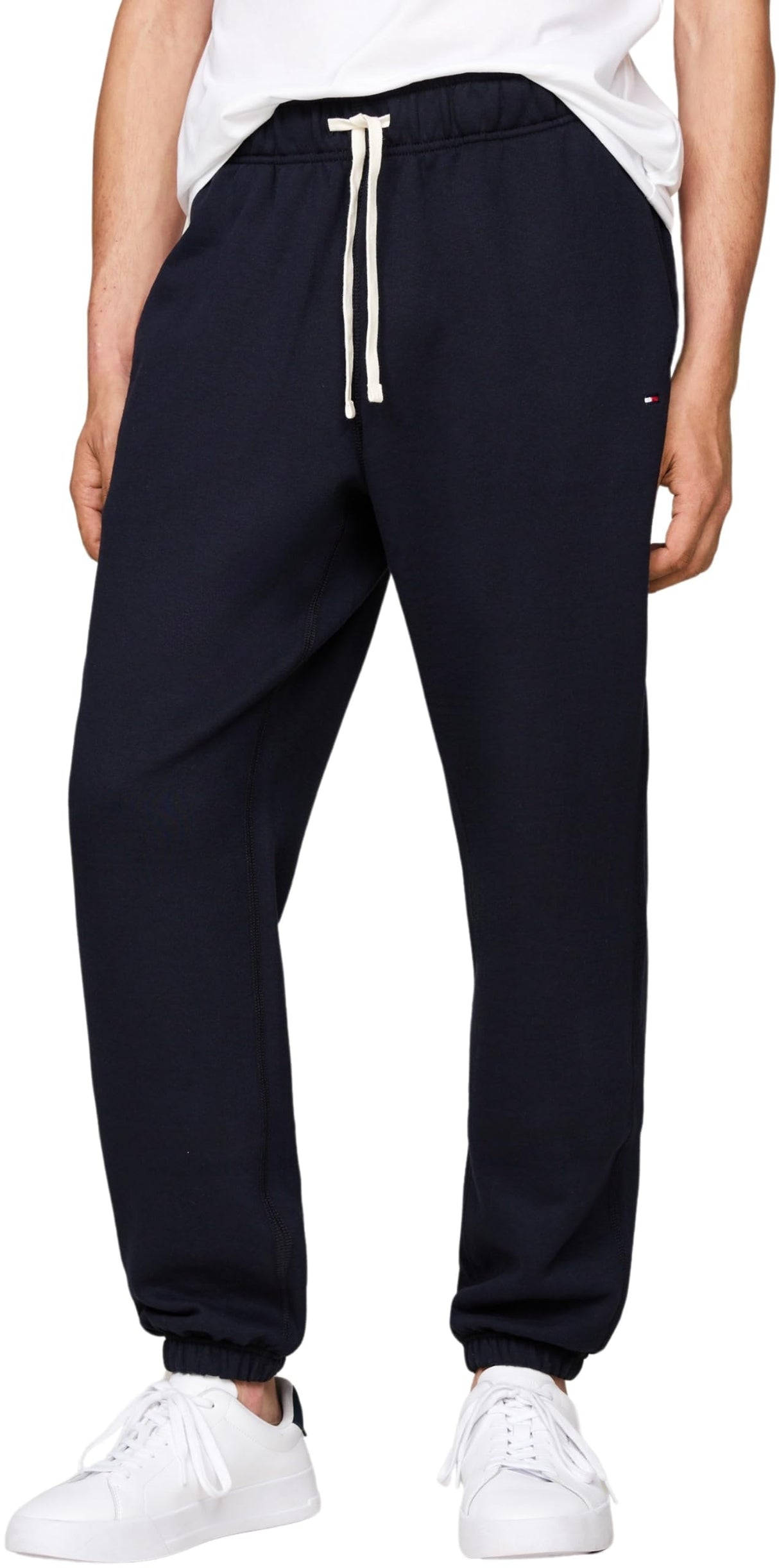 Tommy Hilfiger Pantalón de Chándal Hombre Essential Fleece con Cordón, Azul (Desert Sky), L