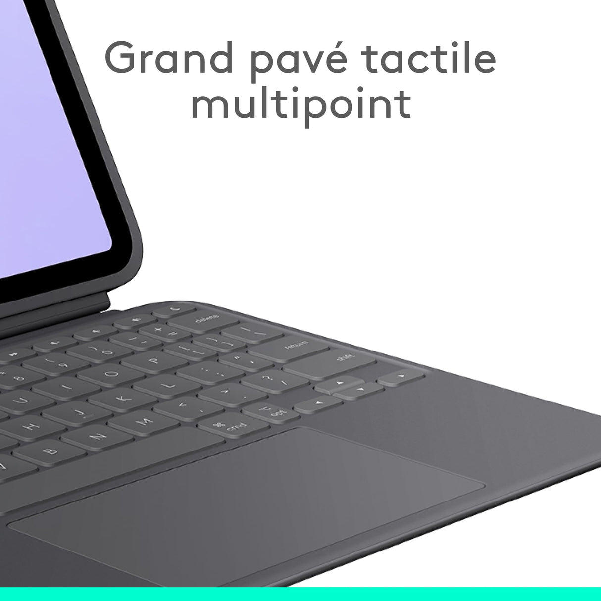 Logitech Combo Touch Funda con Teclado para iPad Pro de 11 Pulgadas (M4)(2024) - Teclado retroiluminado Desmontable con Soporte, Escritura cómoda, Modo Multiuso -QWERTZ