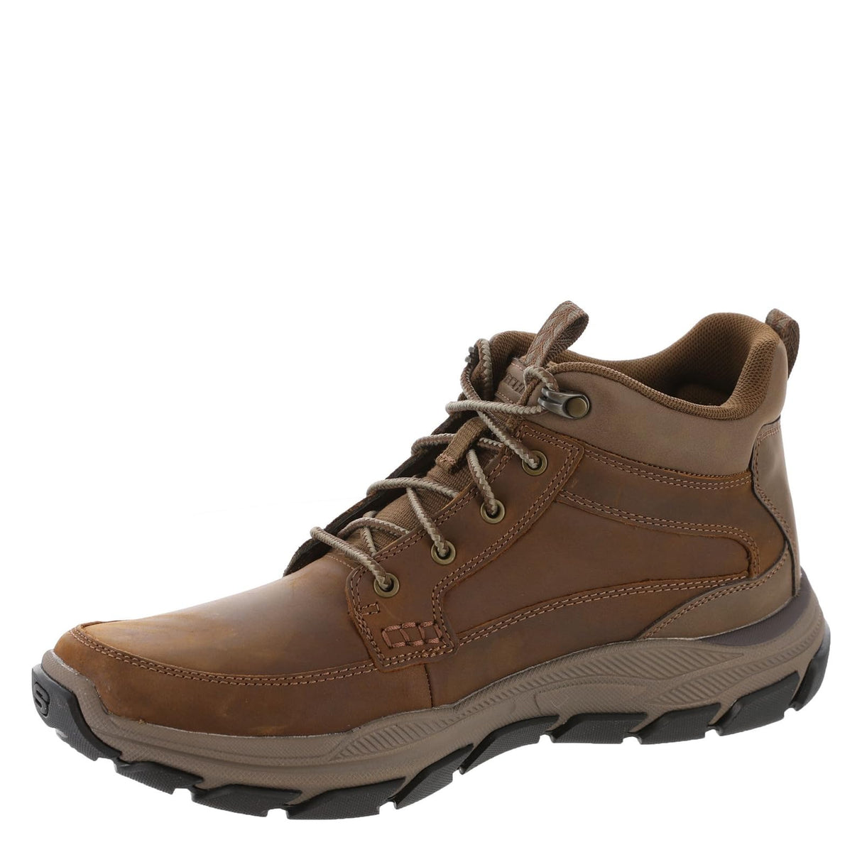 Skechers Respected Boswell, Botas Hombre, Dark Brown Leather W/ Synthetic, 42 EU