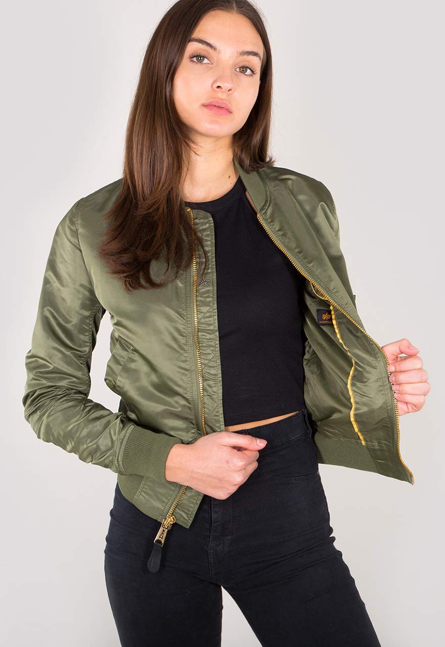 ALPHA INDUSTRIES MA-1 VF LW Chaqueta Bomber, Verde (Sage Green-01), XS para Mujer