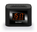 Karcher Dab 2420 Dab+, UKW - Reloj Despertador estéreo con Pantalla Simmbares y Alarma Dual de 5.5 Pulgadas, Color Negro