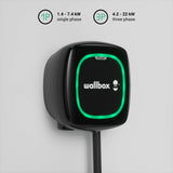 Wallbox Pulsar Plus - Cargador de vehiculo electrico (7.4kW de Potencia, Cable de 5 Metros, Conector Tipo 2, WiFi, Bluetooth, OCPP, Interior/Exterior)