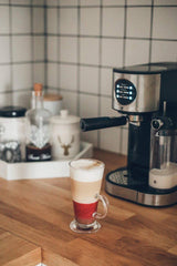 MPM MKW-07M Cafetera Express 15 Bares, para Realizar café Espresso y Cappuccino, depósito Calentar Leche 0,7 litros, calienta Tazas,Acabado Acero Inoxidable, depósito de Agua 1,2 L Desmontable, 1470W