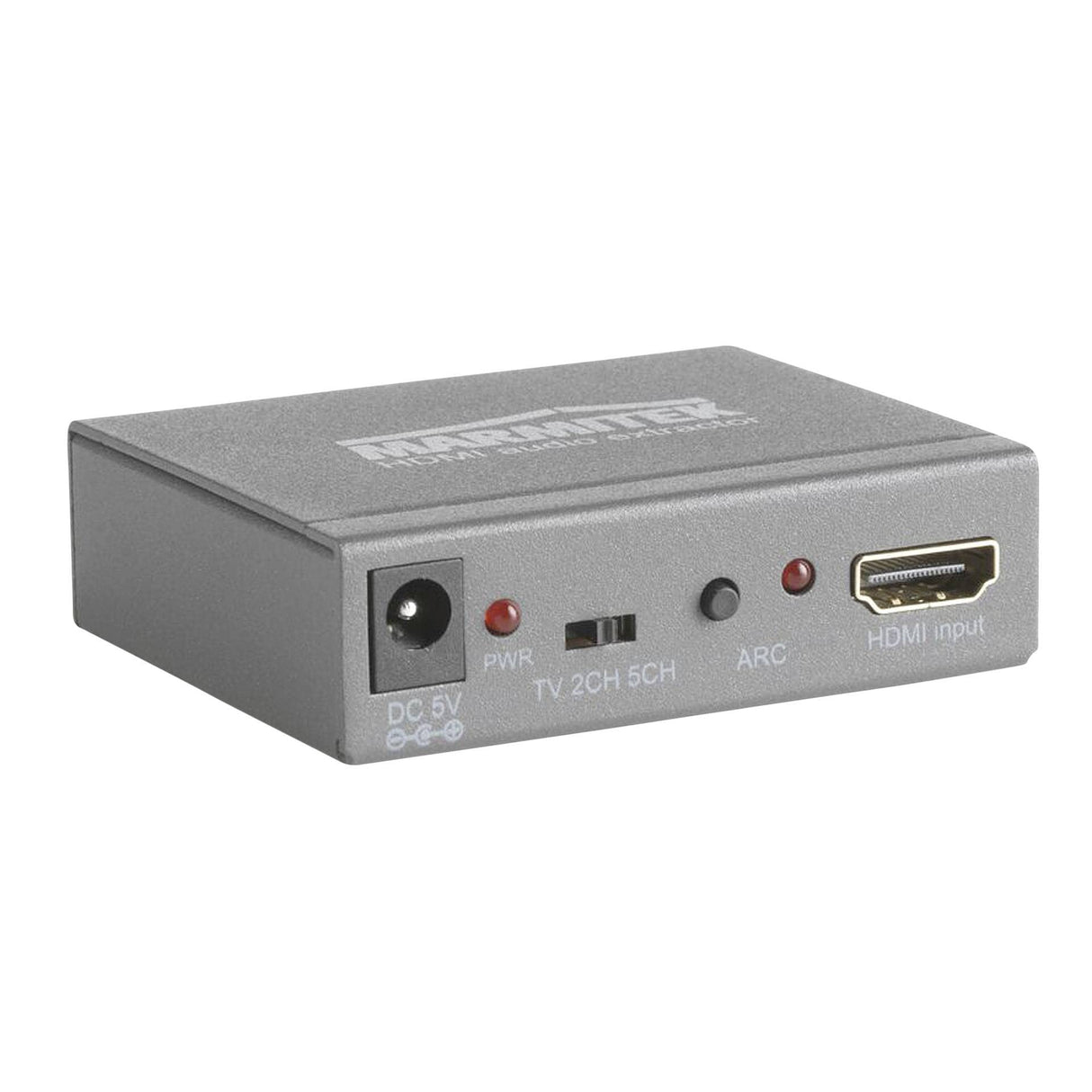 Marmitek Connect AE14 - Extractor de Audio HDMI 4K - Convertidor Con ARC - Señal de Audio del Cable - Utilice el Canal de Retorno en el Sistema Sin ARC