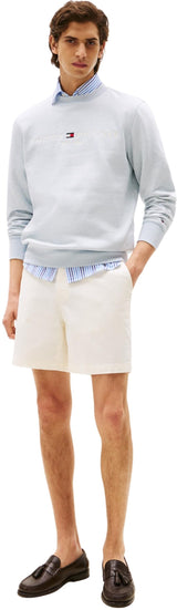Tommy Hilfiger Sudadera Hombre Tommy Logo sin capucha, Gris (Bros B0802), L