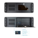 Caja Rack - Soporte para 4U, 19", sin Fuente, 2x5,25" externas, 1x3,5" Externa, 8x3,5" internas, Puertos USB incluidos.*