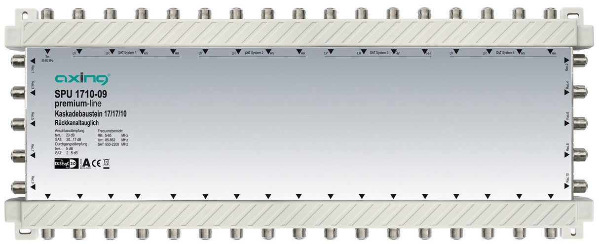 Axing SPU 1710-09 - Multiswitch para equipos por satélite pasivo (17 entradas y 17 salidas)
