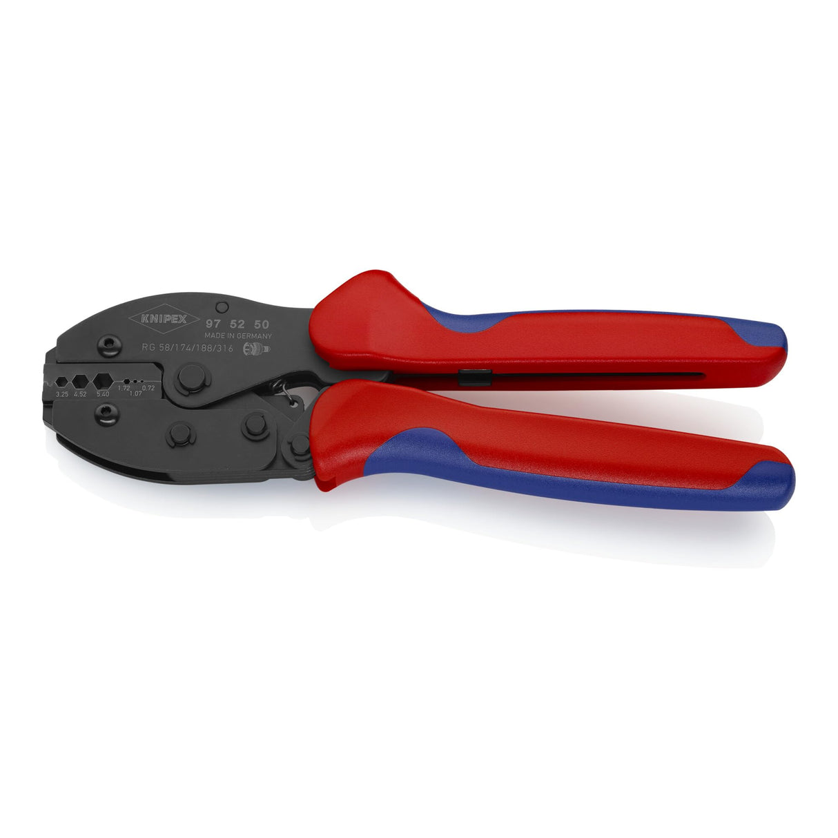 Knipex PreciForce® Alicate para crimpar terminales bruñido, con fundas multicomponentes 220 mm 97 52 50