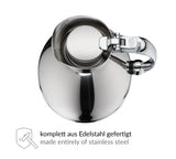 alfi HOTELLO 1,5 l, Jarra isotérmica de Doble Pared de Acero Inoxidable, Mantiene el Calor 4 Horas, Mantiene el frío 6 Horas, Tapa Suelta, vertido con una Mano, sin plástico, lavavajillas, hostelería
