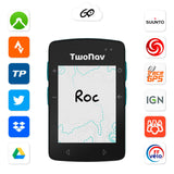 TwoNav Roc (32 GB) + Mapa España IGN 1:25000 Topo, GPS con Pantalla 2.7 Pulgadas para MTB, Ciclismo, Gravel o bikepacking con mapas incluidos. Color Turquesa