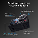 DJI Osmo Action 5 Pro Pack Esencial: cámara Deportiva, Sensor 1/1.3", vídeo 4K/120 fps, Seguimiento de Objetivos, estabilización, 2 Pantallas táctiles OLED, cámara de acción 4K para Deportes y Vlogs