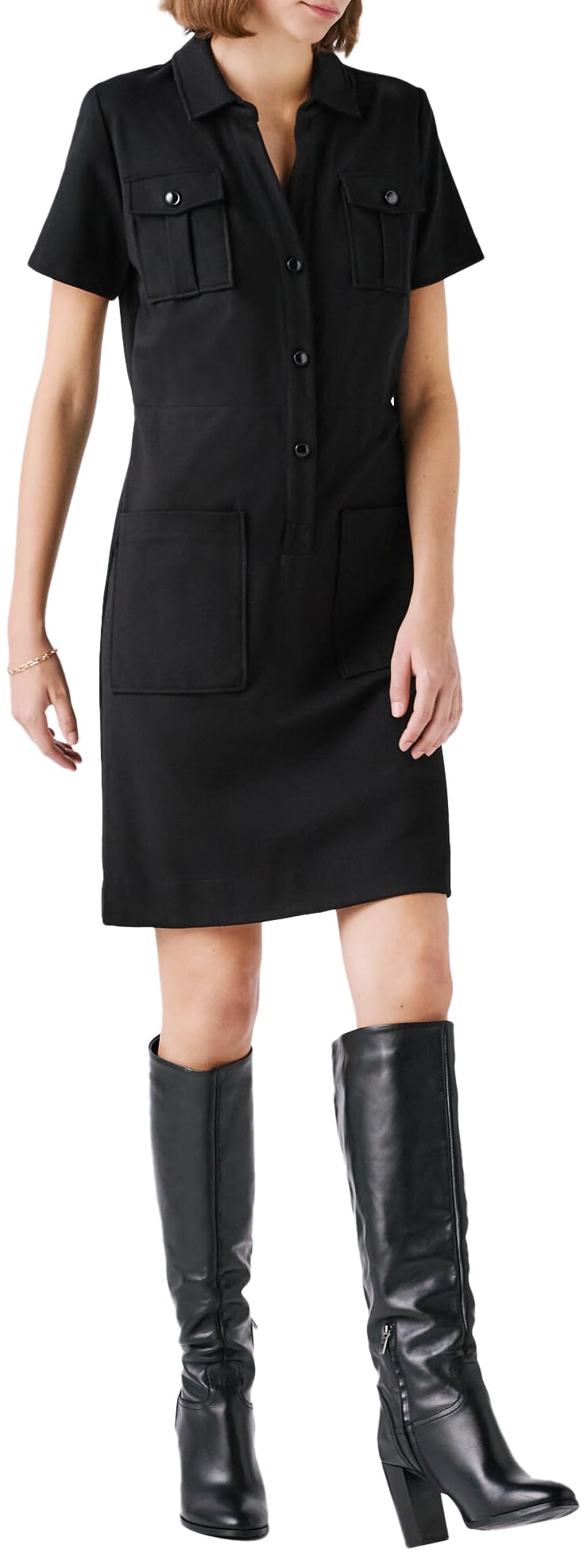 Caroll 242R-LAURE2 Vestido, Negro, 38 para Mujer