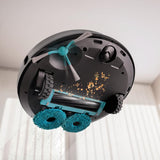 Cecotec Robot Aspirador y Friegasuelos con IA y Base de Autovaciado Conga 9990 AI Spin Revolution Ultra Power Home Essential. 10000Pa, Navegación Inteligente, Autonomía 240mins, Cepillo Silicona, App