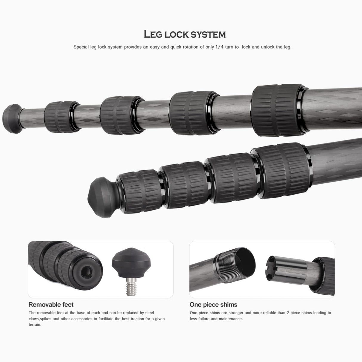 LEOFOTO Monopod MP-285C Carbon - Monopié