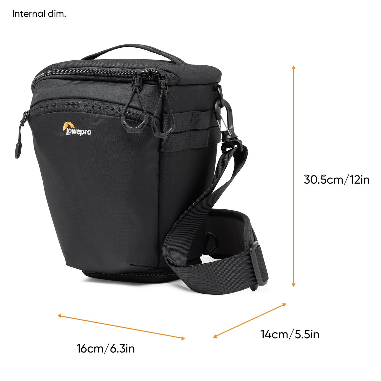 Lowepro ProTactic TLZ 70 Pro AW III Toploader Camera Bag, Camera Case for DSLR, Mirrorless, Vol.5L Dim: 30.5x14x16cm, for Cameras w/Lens Attached, Modular Shoulder Bag, for Photographer/Videographer