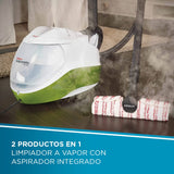 Polti Vaporetto Lecoaspira FAV80 Turbo Intelligence, Limpiador a Vapor y Aspirador con Filtro de Agua, Función Eco, Presión Máxima 6 Bar, Potencia 2450 W, 15 Accesorios Incluidos, Blanco y Verde
