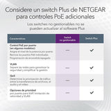 NETGEAR Switch Ethernet no gestionable de 5 puertos Gigabit Ethernet PoE de (GS305PP) con 4 puertos PoE+ de 83 W, montaje de sobremesa o en pared